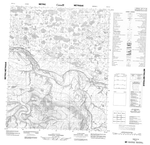 No Title Topographic Paper Map 106G14 at 1:50,000 scale