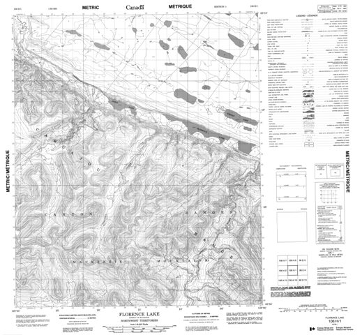 Florence Lake Topographic Paper Map 106H01 at 1:50,000 scale
