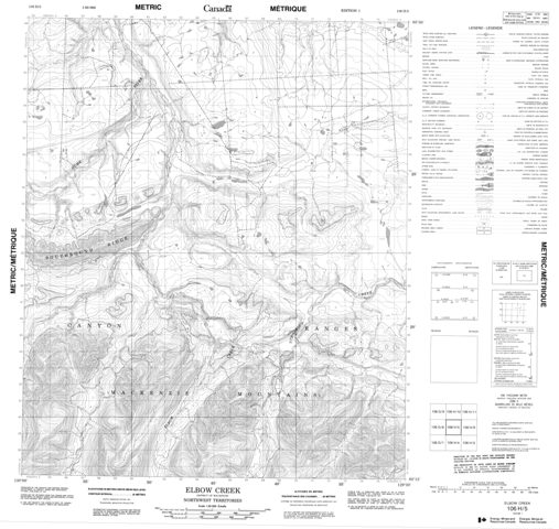 Elbow Creek Topographic Paper Map 106H05 at 1:50,000 scale