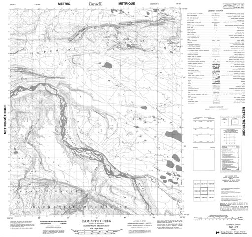 Campsite Creek Topographic Paper Map 106H07 at 1:50,000 scale