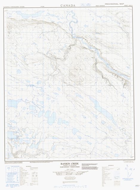 Rankin Creek Topographic Paper Map 106H08 at 1:50,000 scale