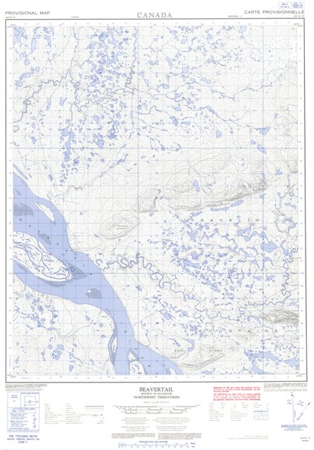 Beavertail Topographic Paper Map 106H15 at 1:50,000 scale