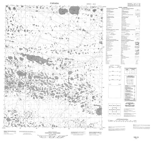 No Title Topographic Paper Map 106I05 at 1:50,000 scale