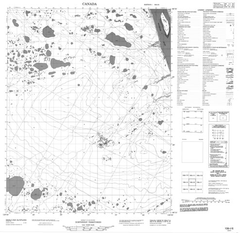 No Title Topographic Paper Map 106I06 at 1:50,000 scale