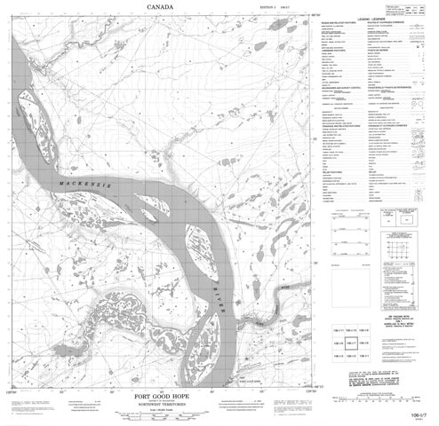 Fort Good Hope Topographic Paper Map 106I07 at 1:50,000 scale