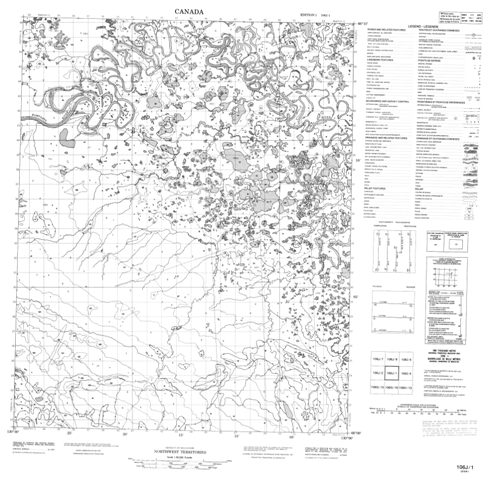 No Title Topographic Paper Map 106J01 at 1:50,000 scale