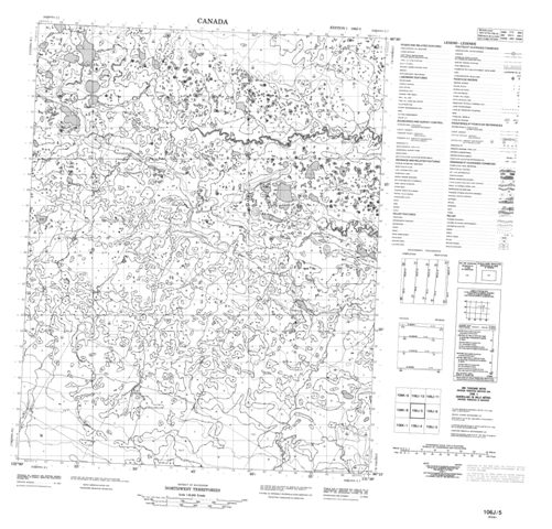 No Title Topographic Paper Map 106J05 at 1:50,000 scale