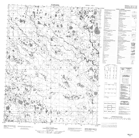 No Title Topographic Paper Map 106J11 at 1:50,000 scale