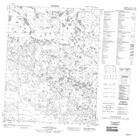 No Title Topographic Paper Map 106J12 at 1:50,000 scale