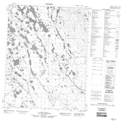 No Title Topographic Paper Map 106J13 at 1:50,000 scale