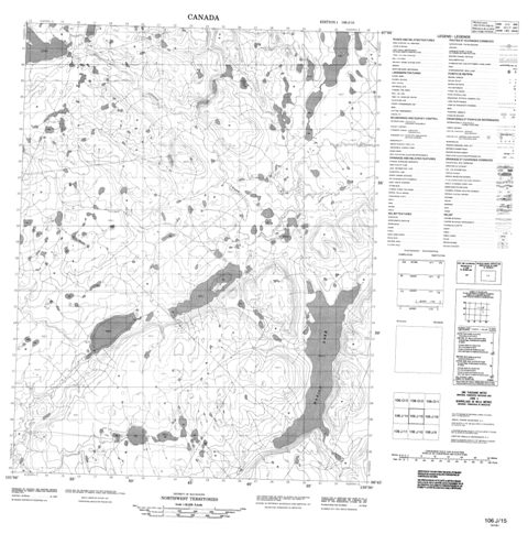 No Title Topographic Paper Map 106J15 at 1:50,000 scale