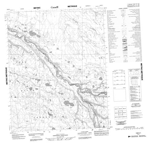 No Title Topographic Paper Map 106K01 at 1:50,000 scale