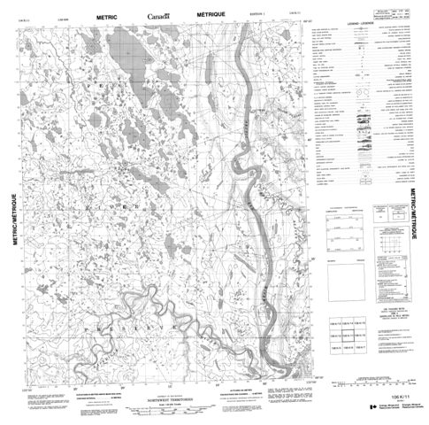 No Title Topographic Paper Map 106K11 at 1:50,000 scale