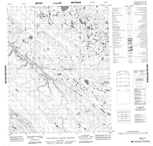 No Title Topographic Paper Map 106K12 at 1:50,000 scale