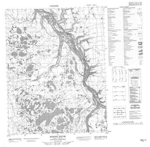 Martin House Topographic Paper Map 106K14 at 1:50,000 scale