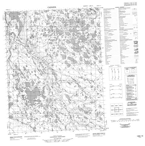 No Title Topographic Paper Map 106K16 at 1:50,000 scale
