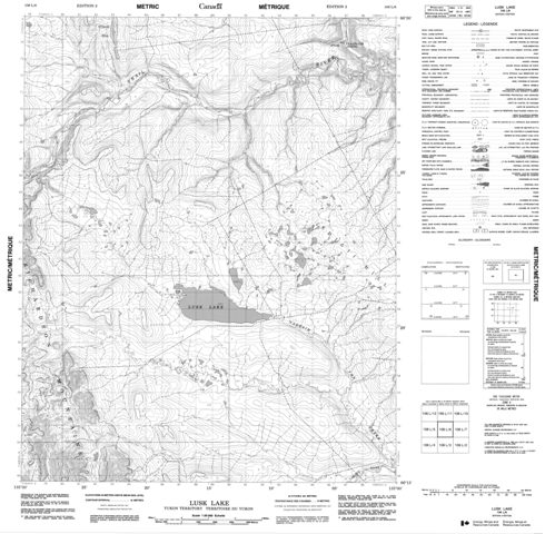 Lusk Lake Topographic Paper Map 106L06 at 1:50,000 scale