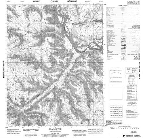 Trail River Topographic Paper Map 106L10 at 1:50,000 scale