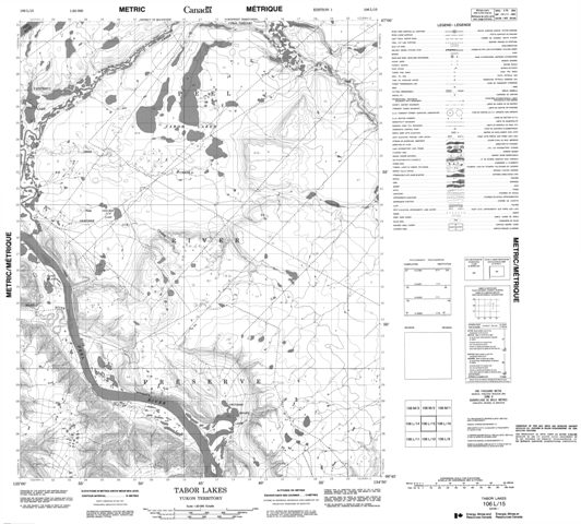 Tabor Lakes Topographic Paper Map 106L15 at 1:50,000 scale