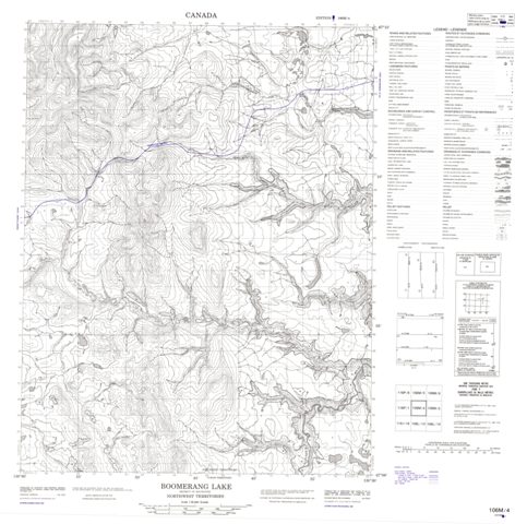 Boomerang Lake Topographic Paper Map 106M04 at 1:50,000 scale