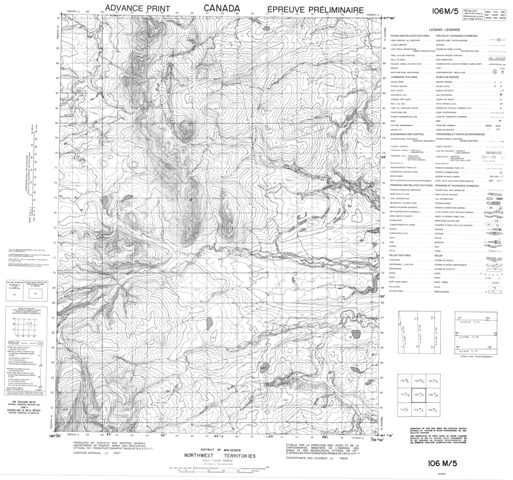 No Title Topographic Paper Map 106M05 at 1:50,000 scale