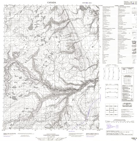No Title Topographic Paper Map 106M06 at 1:50,000 scale