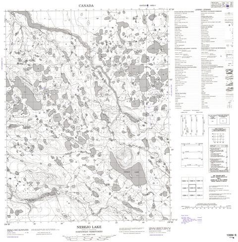 Nerejo Lake Topographic Paper Map 106M08 at 1:50,000 scale