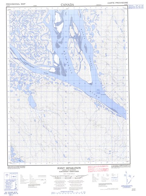 Point Separation Topographic Paper Map 106M09 at 1:50,000 scale
