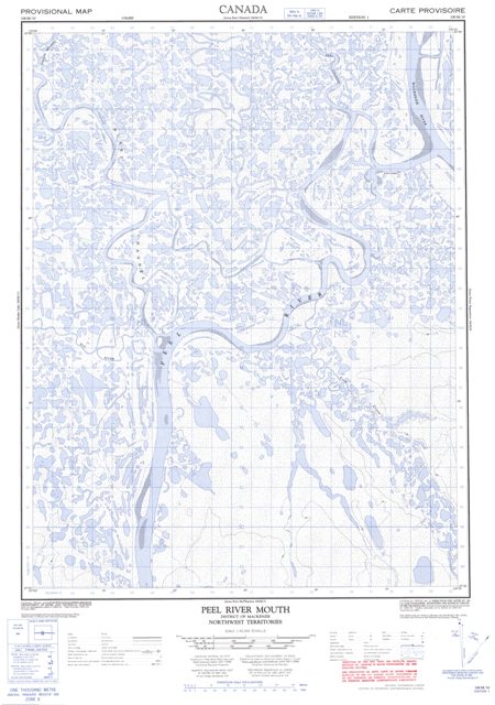 Peel River Mouth Topographic Paper Map 106M10 at 1:50,000 scale