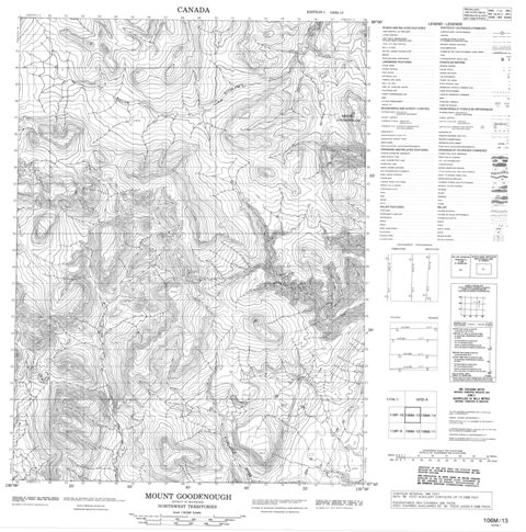 Mount Goodenough Topographic Paper Map 106M13 at 1:50,000 scale