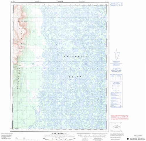 Husky Channel Topographic Paper Map 106M14 at 1:50,000 scale