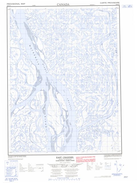 East Channel Topographic Paper Map 106M16 at 1:50,000 scale