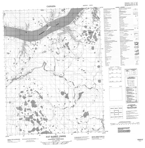 Fat Rabbit Creek Topographic Paper Map 106N02 at 1:50,000 scale