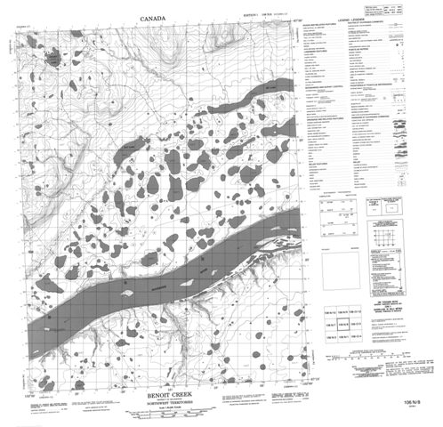 Benoit Creek Topographic Paper Map 106N08 at 1:50,000 scale