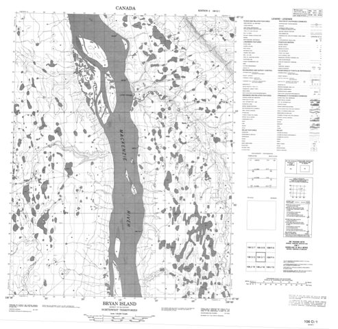 Bryan Island Topographic Paper Map 106O01 at 1:50,000 scale