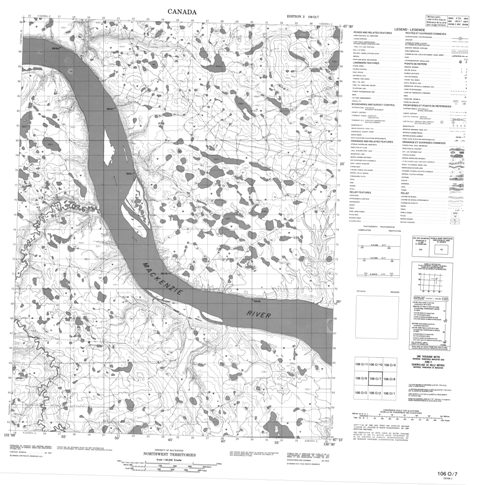 No Title Topographic Paper Map 106O07 at 1:50,000 scale