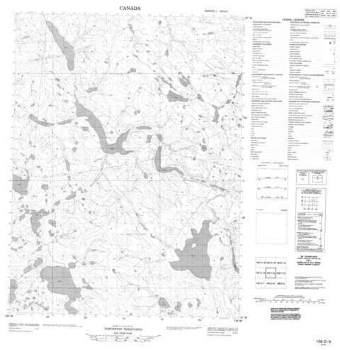 No Title Topographic Paper Map 106O09 at 1:50,000 scale