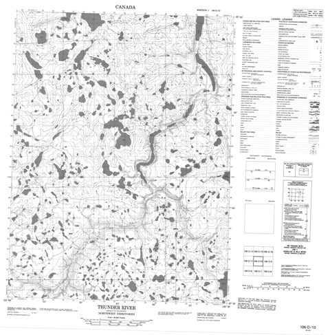 Thunder River Topographic Paper Map 106O10 at 1:50,000 scale