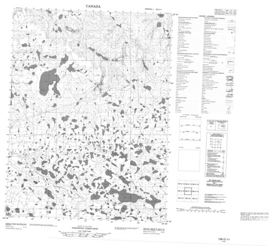 No Title Topographic Paper Map 106O11 at 1:50,000 scale