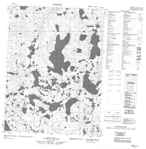 No Title Topographic Paper Map 106O13 at 1:50,000 scale