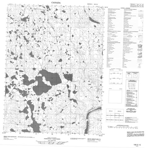 No Title Topographic Paper Map 106O15 at 1:50,000 scale