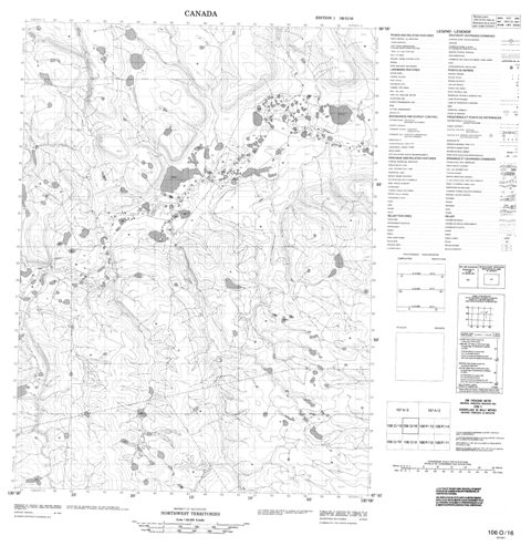 No Title Topographic Paper Map 106O16 at 1:50,000 scale