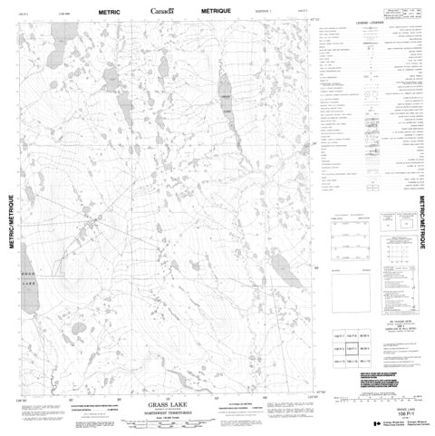 Grass Lake Topographic Paper Map 106P01 at 1:50,000 scale