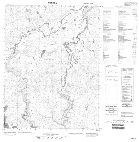 No Title Topographic Paper Map 106P05 at 1:50,000 scale