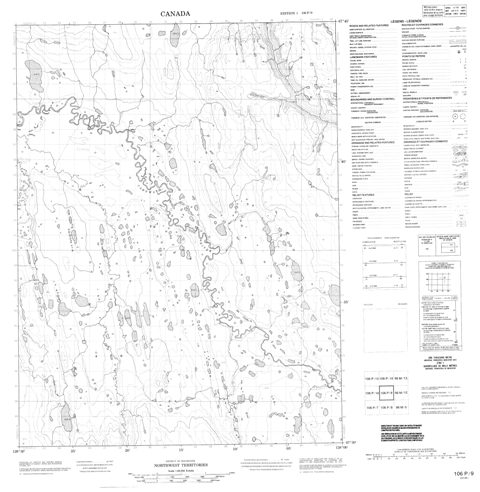 No Title Topographic Paper Map 106P09 at 1:50,000 scale