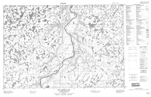 Big Grassy Lake Topographic Paper Map 107A09 at 1:50,000 scale