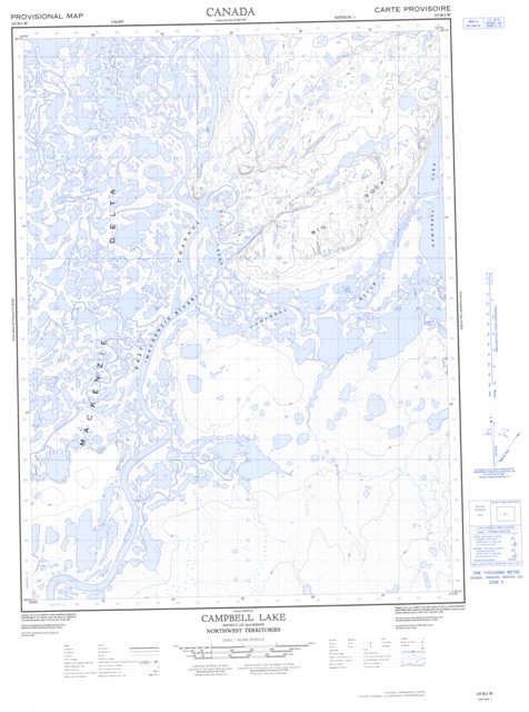 Campbell Lake Topographic Paper Map 107B02W at 1:50,000 scale