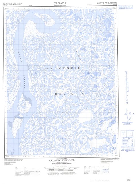 Aklavik Channel Topographic Paper Map 107B03E at 1:50,000 scale