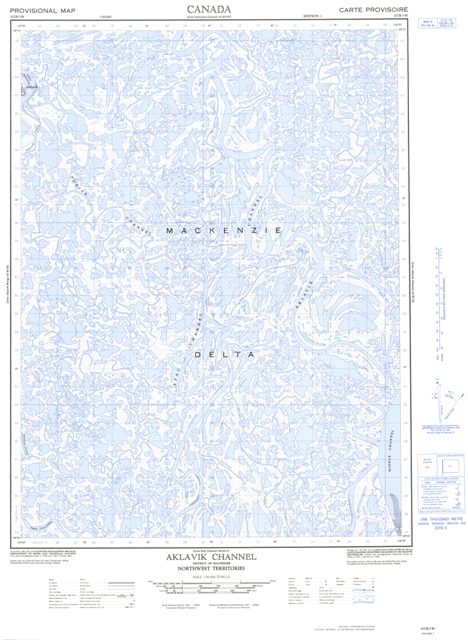 Aklavik Channel Topographic Paper Map 107B03W at 1:50,000 scale