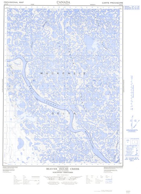 Beaver House Creek Topographic Paper Map 107B05E at 1:50,000 scale